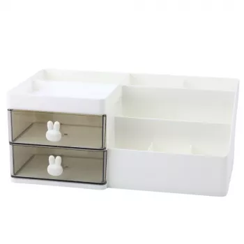 LEAN Functional Desk Organizer with Drawers and Compartments - White