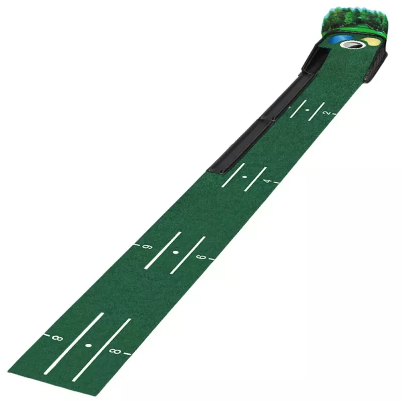 LEAN TOYS Mata treningowa do golfa z filcu, 3 dołki, 175 cm