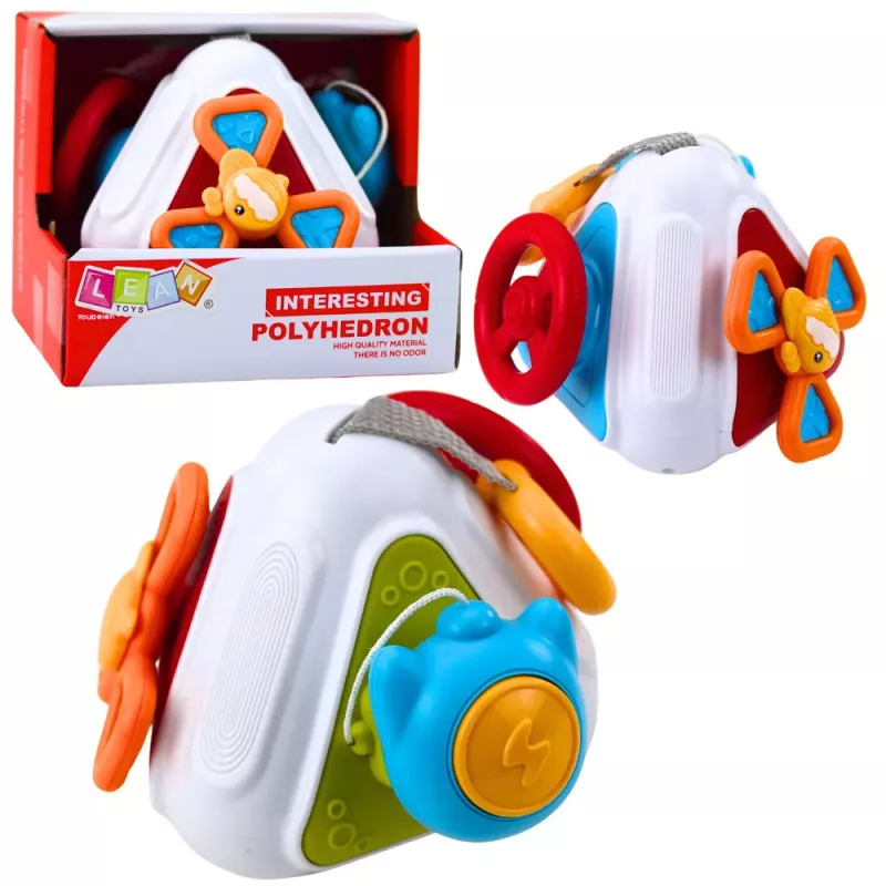 LEAN TOYS Edukacyjna Kostka Sensoryczna dla Maluchów, Kolorowa 5 w 1