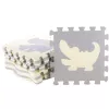 LEAN TOYS Miękka Mata Edukacyjna Puzzle Playpen Pianka EVA Beż Szary 25 szt.