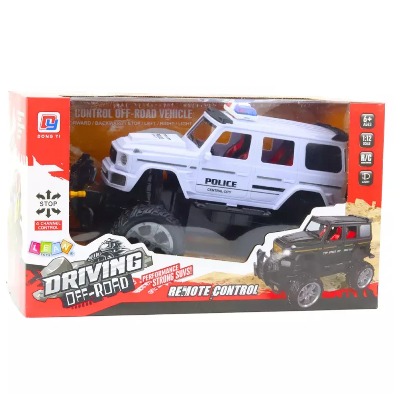 LEAN TOYS RC Policyjny Pojazd Terenowy Biały 1:12