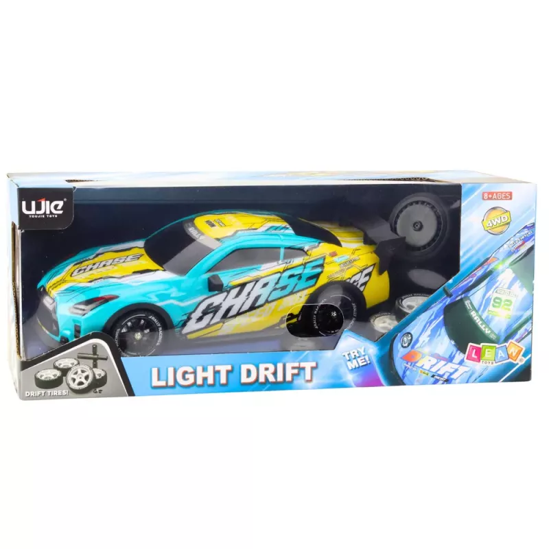 LEAN TOYS RC Samochód Sportowy z Podświetlanym Nadwoziem Driftowym Turkusowy