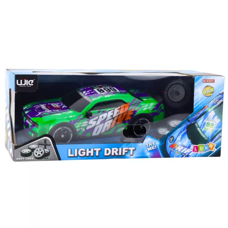 LEAN TOYS RC Samochód Sportowy na Pilota z Podświetleniem Drift Body Zielony
