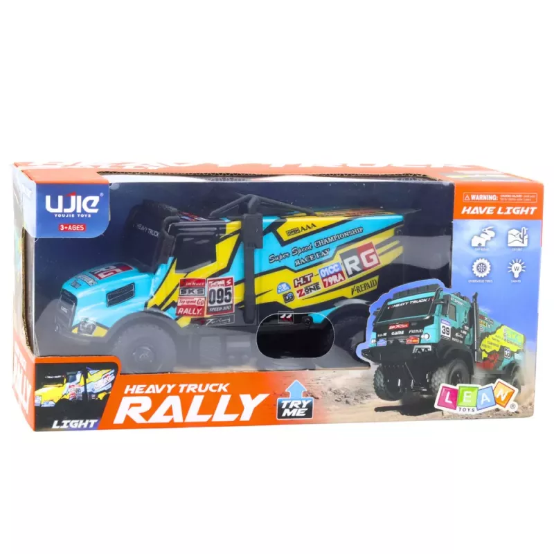 LEAN TOYS RC Truck Zdalnie Sterowany Samochód z Podświetlanym Turkusowym Nadwoziem