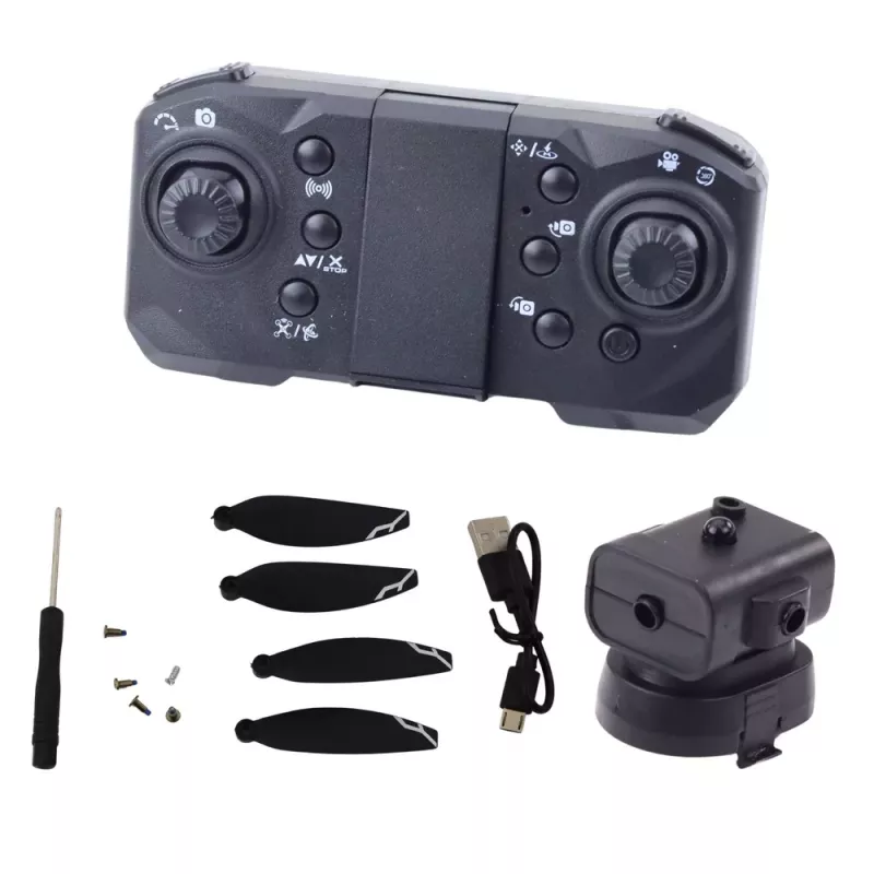 LEAN TOYS D11 Dron z kamerą HD, sterowanie gestami, Wi-Fi, żółty
