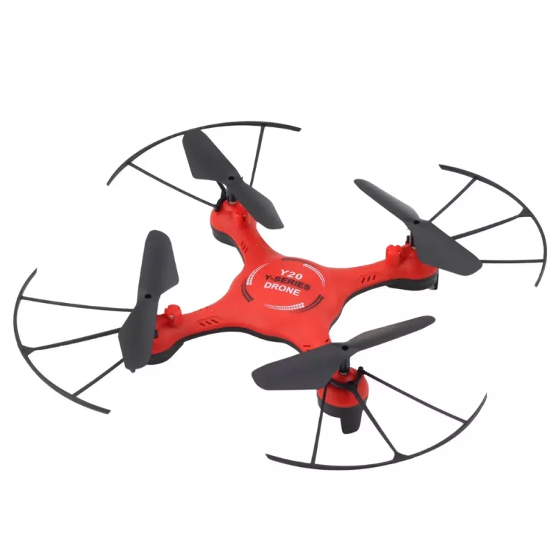 LEAN TOYS Y20 UFO Zdalnie Sterowany Dron z Oświetleniem LED Obrót 360° Czerwony