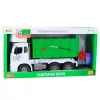 LEAN TOYS Duża Śmieciarka z Funkcją Podnoszenia 2 Pojemniki Światła Dźwięki Zielona 1:10