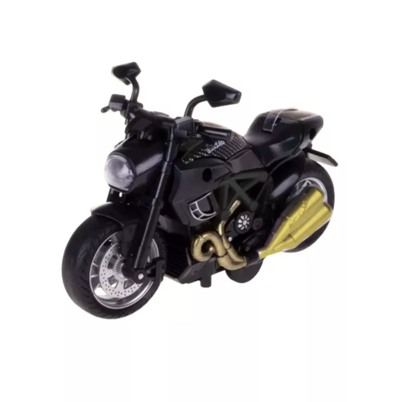 LEAN TOYS Motorcycle to Assemble Screw Metal 1:14 DIY Black Gold Elements