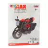 LEAN TOYS Motorcycle to Assemble Screw Metal 1:14 DIY Black and Red