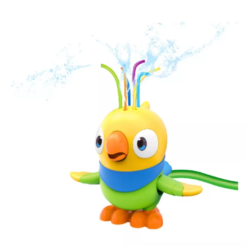 LEAN TOYS Zabawka do kąpieli Fontanna z Papugą Ruchome Elementy Żółty