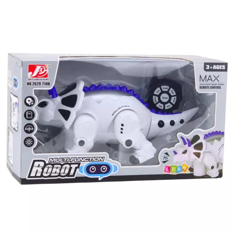 LEAN TOYS Smart Remote Controlled RC Dinosaur Robot Triceratops