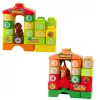 LEAN TOYS Edukacyjne Klocki Konstrukcyjne w Torbie Dinozaury Cyfry Litery 91 szt.