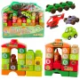 LEAN TOYS Edukacyjne Klocki Konstrukcyjne w Torbie Dinozaury Cyfry Litery 91 szt.