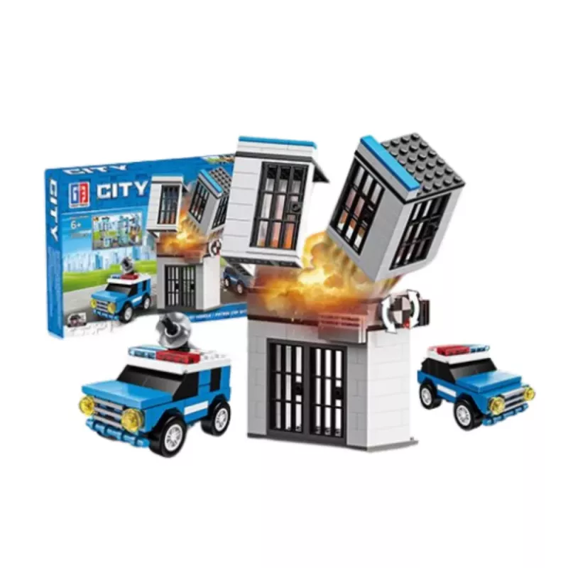 LEAN TOYS Klocki Konstrukcyjne Posterunek Policji 190-213 szt.