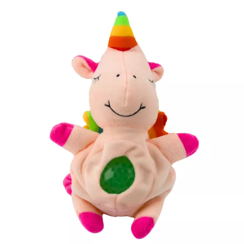 LEAN TOYS Pluszowa zabawka z uciśliwym brzuszkiem wypełnionym kulkami wodnymi 20cm Mix