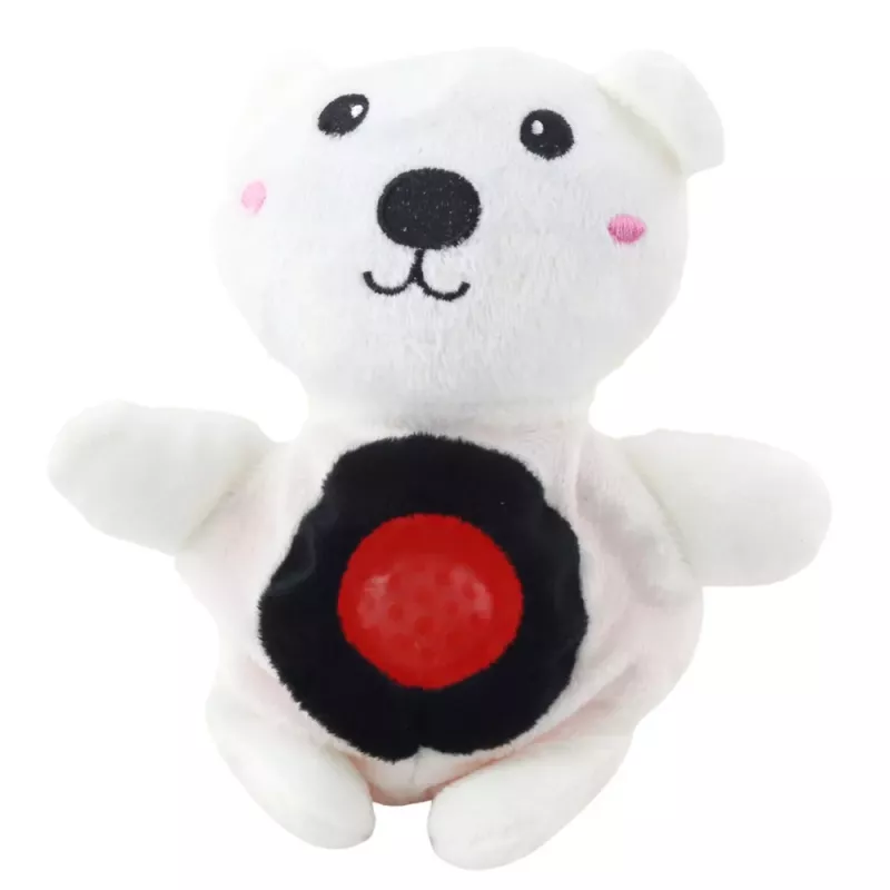 LEAN TOYS Pluszowa zabawka z uciśliwym brzuszkiem wypełnionym kulkami wodnymi 20cm Mix