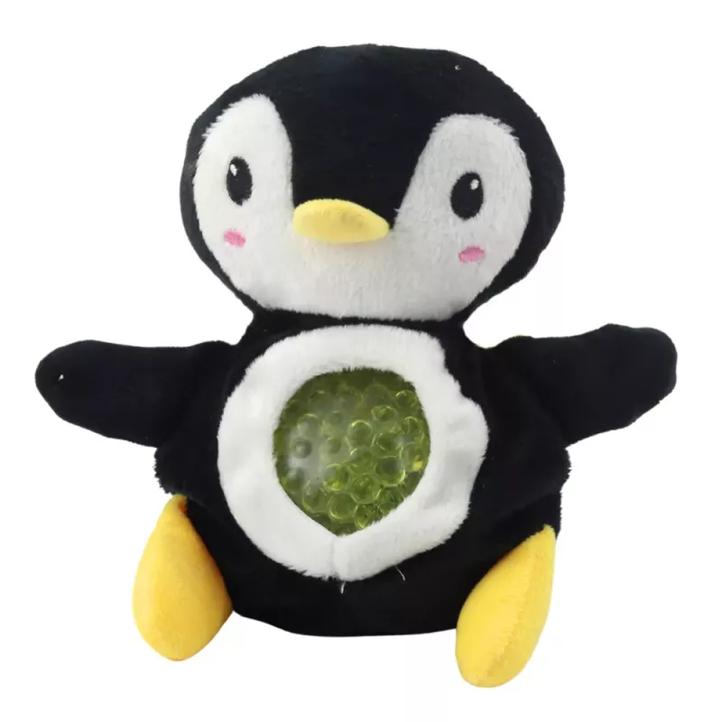 LEAN TOYS Pluszowa zabawka z uciśliwym brzuszkiem wypełnionym kulkami wodnymi 20cm Mix