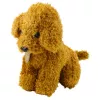 LEAN TOYS Poodle Dog w torbie na rzep, pluszowa zabawka, jasnobrązowy