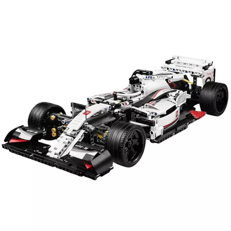 LEAN TOYS Klocki Konstrukcyjne F1 Race Car Biały i Czerwony 1235 szt.