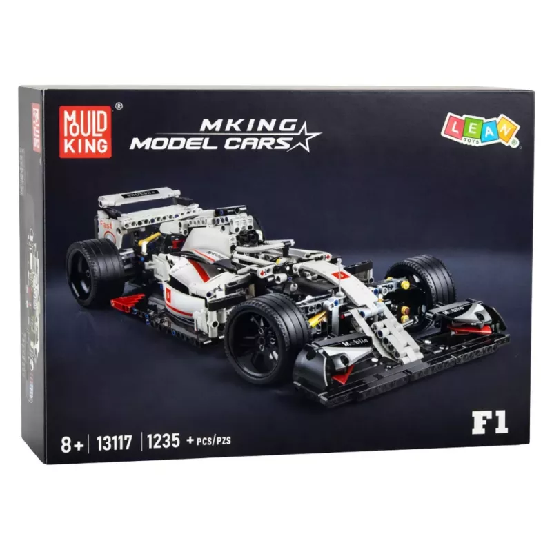 LEAN TOYS Klocki Konstrukcyjne F1 Race Car Biały i Czerwony 1235 szt.