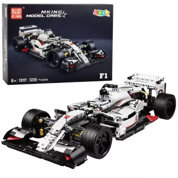 LEAN TOYS Klocki Konstrukcyjne F1 Race Car Biały i Czerwony 1235 szt.