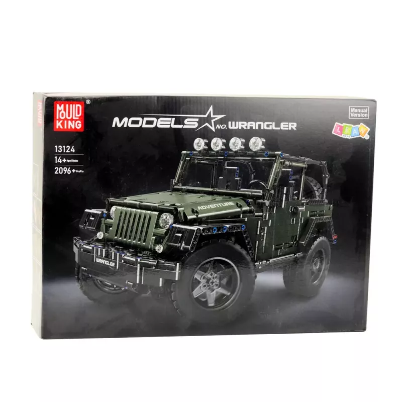 LEAN TOYS Klocki Konstrukcyjne Samochód Terenowy Zielony Khaki 2078 szt.