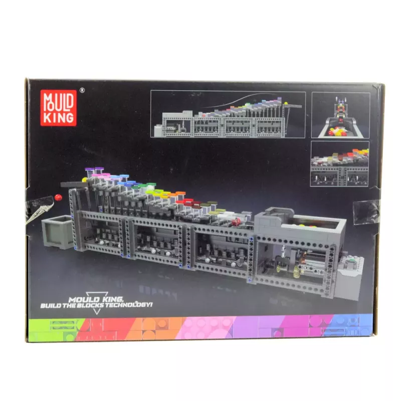 LEAN TOYS Klocki konstrukcyjne Tor kulkowy z silnikiem elektrycznym 1038 elementów