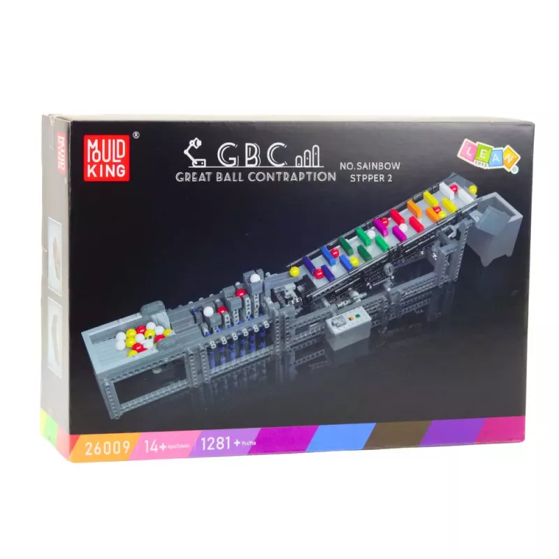 LEAN TOYS Klocki Konstrukcyjne Tor Kulkowy z Silnikiem Elektrycznym 1281 elementów