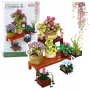 LEAN TOYS Klocki konstrukcyjne Kwiaty w doniczkach 7 sztuk Dwie półki 1446 elementów
