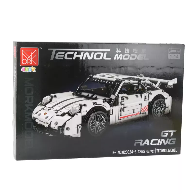 LEAN TOYS Klocki GT Racing Car Biały 1:14 1268 szt.