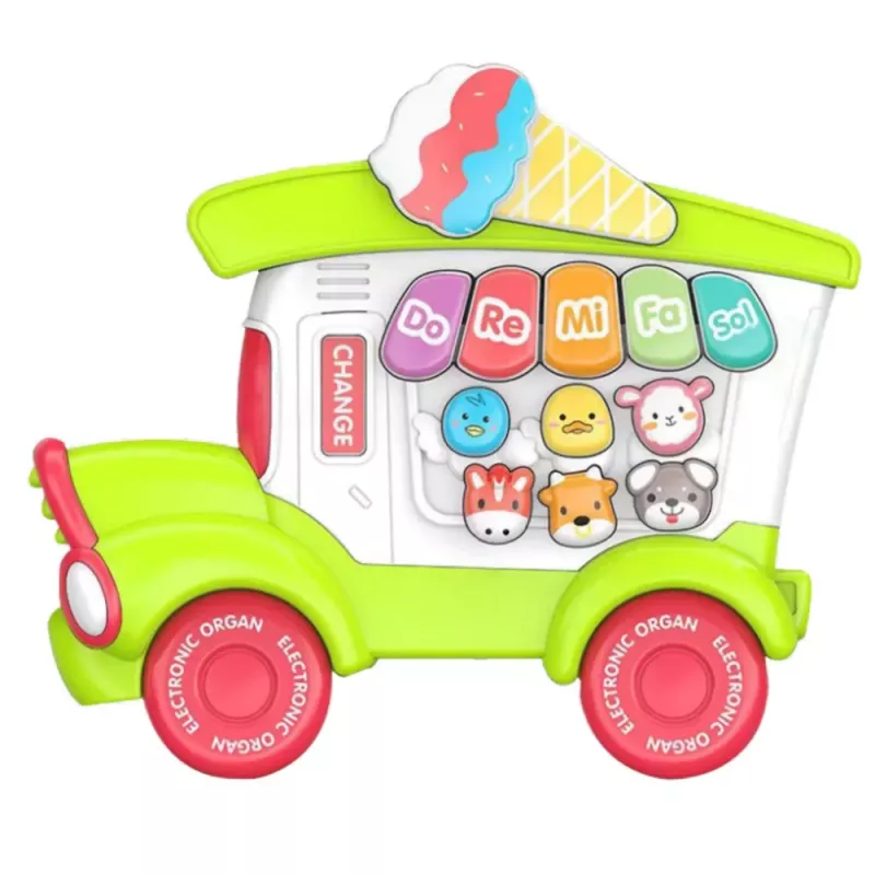 LEAN TOYS Edukacyjne Pianino Elektryczne dla Maluchów Lodziarnia Zielone