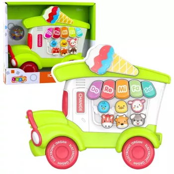 LEAN TOYS Edukacyjne Pianino Elektryczne dla Maluchów Lodziarnia Zielone