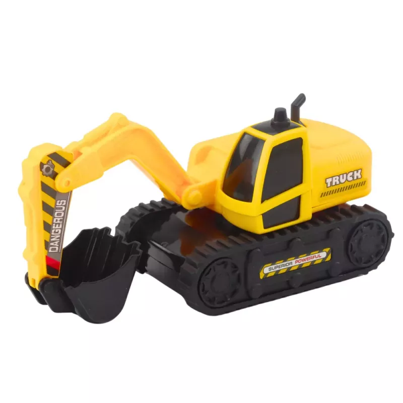 LEAN TOYS Laweta z Koparką Gąsienicową Obrotową 360° Żółty 1:16