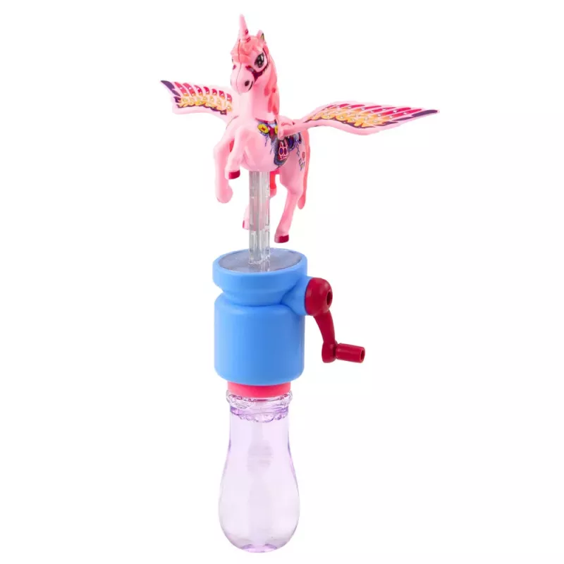 LEAN TOYS Soap Bubbles Unicorn Moving Wings Crank 23cm Mix