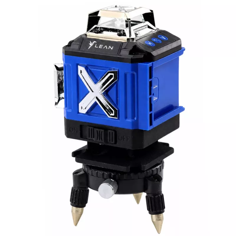 LEAN 4D Laser Level Plane 16 Lines Case 2 Batteries Blue