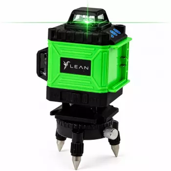 LEAN 4D Laser Krzyżowy 16 Linii Zielony z Walizką i 2 Bateriami