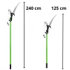 LEAN Sekator teleskopowy z piłą do gałęzi 2w1 na tyczce 125-240 cm