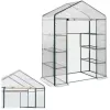 LEAN Mini Szklarnia Balkonowa 4 Metalowe Półki Folia PCV 195 x 143 x 73 cm