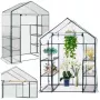 LEAN Mini Szklarnia Balkonowa 4 Metalowe Półki Folia PCV 195 x 143 x 73 cm