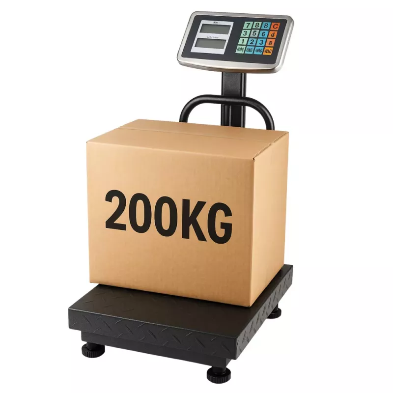 LEAN LCD Elektroniczna Waga Platformowa Magazynowa Dokładność do 20g 200kg