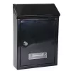 Skrzynka pocztowa LEAN na listy, stal ocynkowana, czarna, 26,5x18,5x6,5 cm