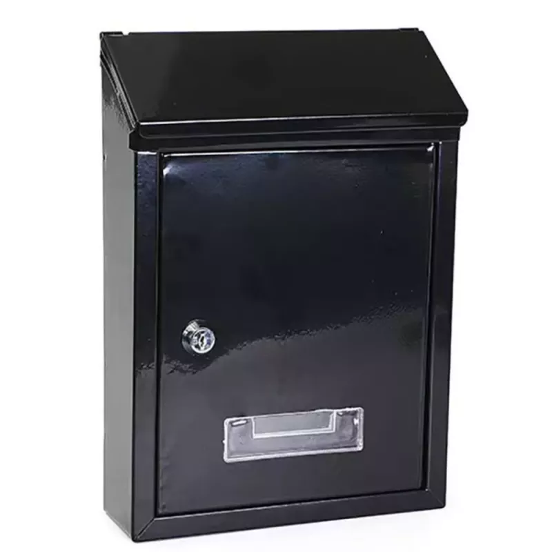 Skrzynka pocztowa LEAN na listy, stal ocynkowana, czarna, 26,5x18,5x6,5 cm