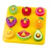 LEAN TOYS Układanka Edukacyjna Dla Dzieci Geometryczne Owoce Przeplatanie