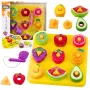 LEAN TOYS Układanka Edukacyjna Dla Dzieci Geometryczne Owoce Przeplatanie