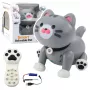LEAN TOYS Interaktywny Robot Kotek Zdalnie Sterowany RC Szary