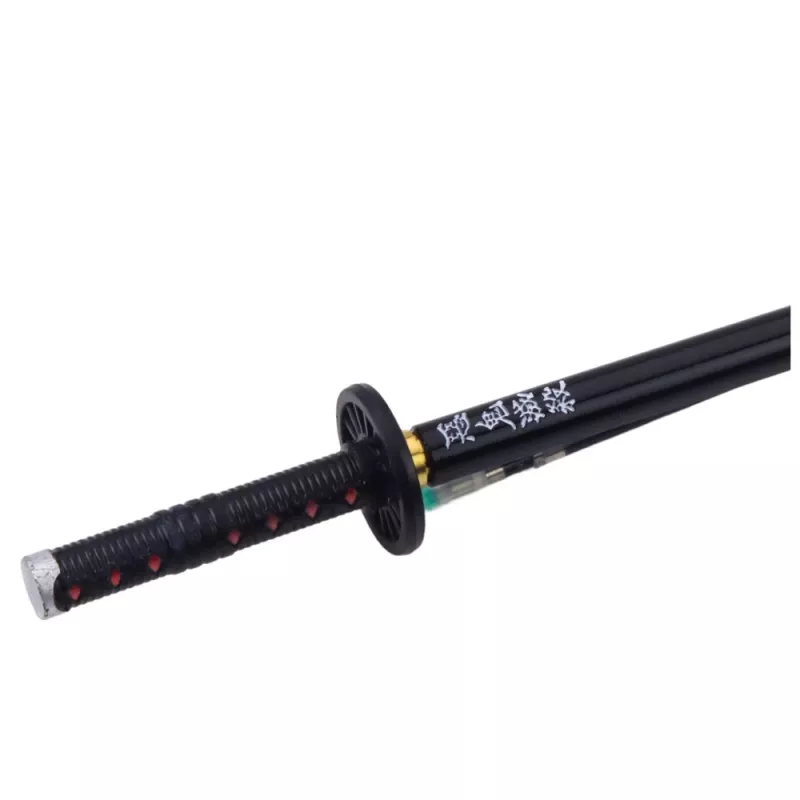 LEAN Katana Sword Anime Ballpoint Pen Metal Black Ink Replaceable Refill Black