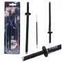 LEAN Katana Sword Anime Ballpoint Pen Metal Black Ink Replaceable Refill Black