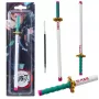 LEAN Katana Sword Anime Ballpoint Pen Metal Black Ink Replaceable Refill Turquoise