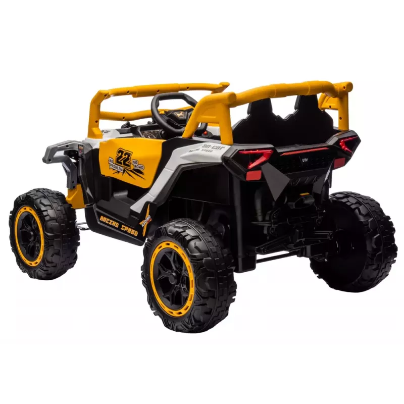 LEAN CARS M1 Biało-żółty pojazd akumulatorowy 4x4