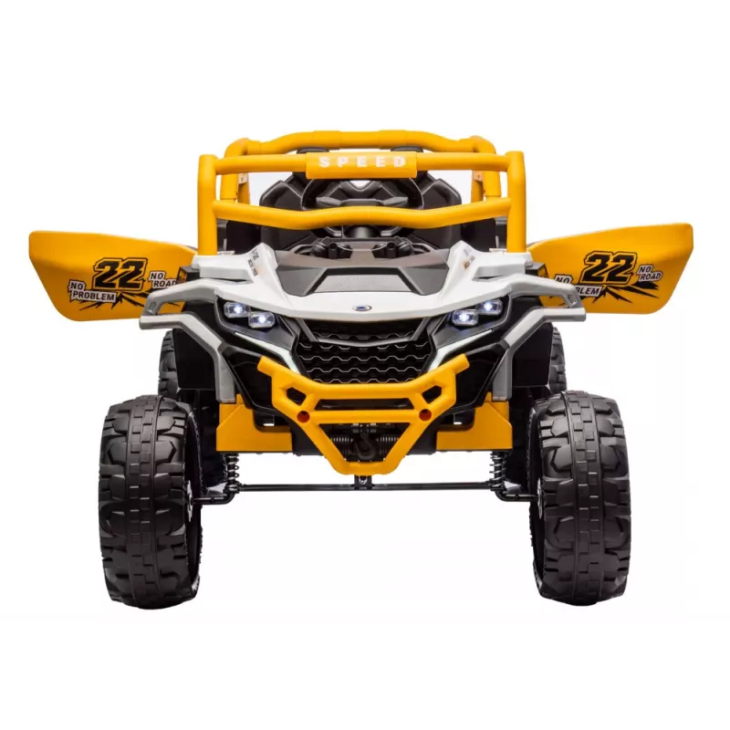 LEAN CARS M1 Biało-żółty pojazd akumulatorowy 4x4